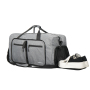 Travelhouse 50L Foldable Travel Duffle Bag for Men Women with Shoes Compartment Waterproof,Gray