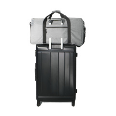 Travelhouse 50L Foldable Travel Duffle Bag for Men Women with Shoes Compartment Waterproof,Gray