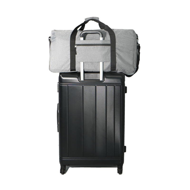 Travelhouse 50L Foldable Travel Duffle Bag for Men Women with Shoes Compartment Waterproof,Gray