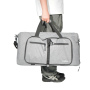 Travelhouse 50L Foldable Travel Duffle Bag for Men Women with Shoes Compartment Waterproof,Gray