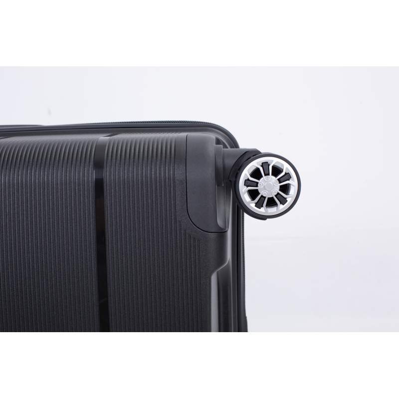 Hardshell Suitcase Double Spinner Wheels PP Luggage Sets Lightweight Durable Suitcase with TSA Lock,3-Piece Set (20/24/28) , Black