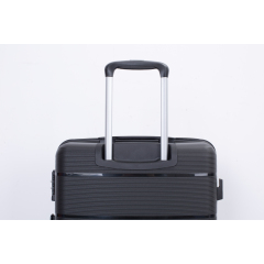 Hardshell Suitcase Double Spinner Wheels PP Luggage Sets Lightweight Durable Suitcase with TSA Lock,3-Piece Set (20/24/28) , Black