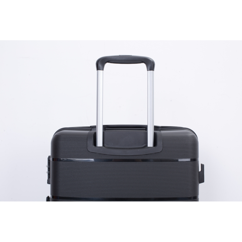 Hardshell Suitcase Double Spinner Wheels PP Luggage Sets Lightweight Durable Suitcase with TSA Lock,3-Piece Set (20/24/28) , Black