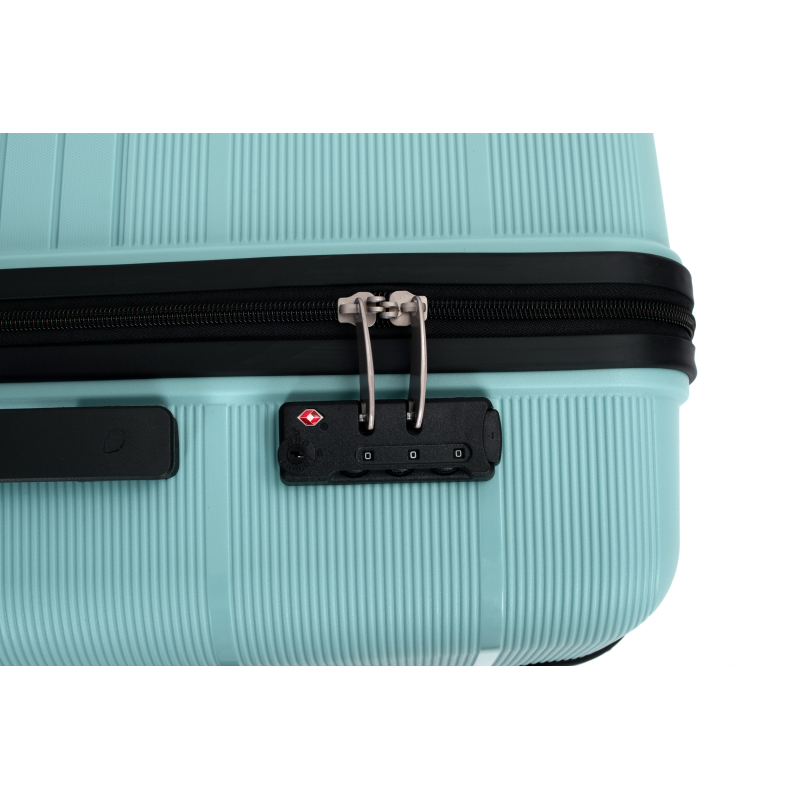 Hardshell Suitcase Double Spinner Wheels PP Luggage Sets Lightweight Durable Suitcase with TSA Lock,3-Piece Set (20/24/28) , Light Green