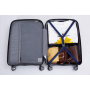 Hardshell Suitcase Double Spinner Wheels PP Luggage Sets Lightweight Durable Suitcase with TSA Lock,3-Piece Set (20/24/28) , Navy