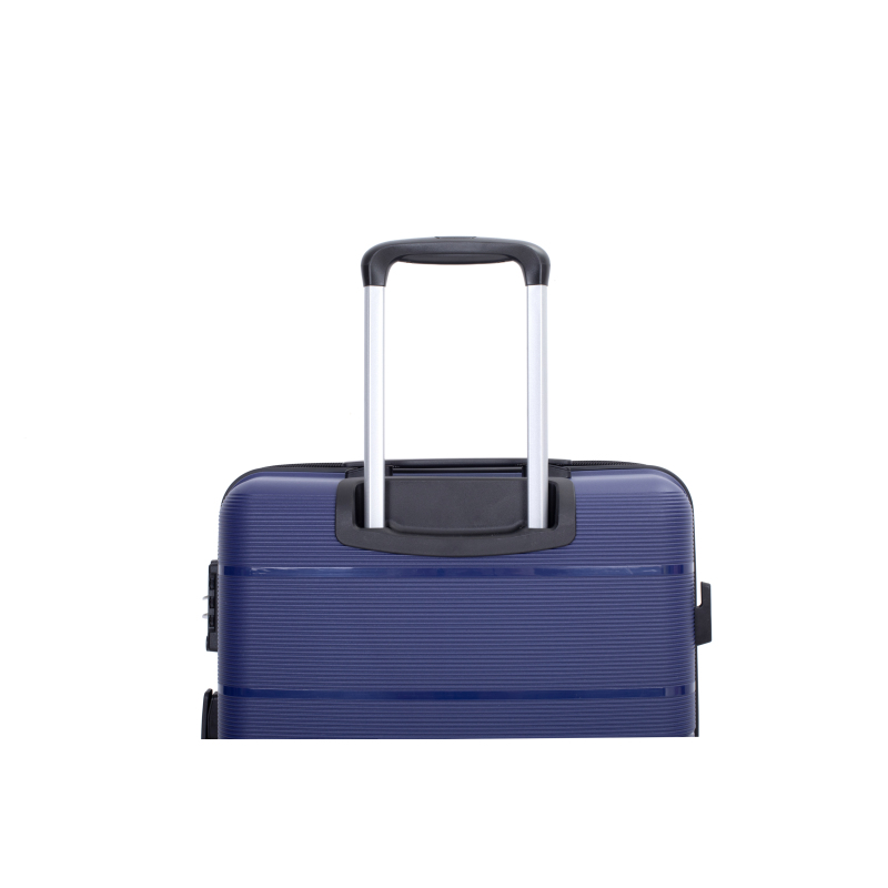 Hardshell Suitcase Double Spinner Wheels PP Luggage Sets Lightweight Durable Suitcase with TSA Lock,3-Piece Set (20/24/28) , Navy