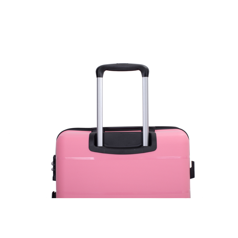 Hardshell Suitcase Double Spinner Wheels PP Luggage Sets Lightweight Durable Suitcase with TSA Lock,3-Piece Set (20/24/28) , Pink