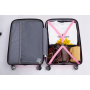 Hardshell Suitcase Double Spinner Wheels PP Luggage Sets Lightweight Durable Suitcase with TSA Lock,3-Piece Set (20/24/28) , Pink