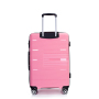 Hardshell Suitcase Double Spinner Wheels PP Luggage Sets Lightweight Durable Suitcase with TSA Lock,3-Piece Set (20/24/28) , Pink