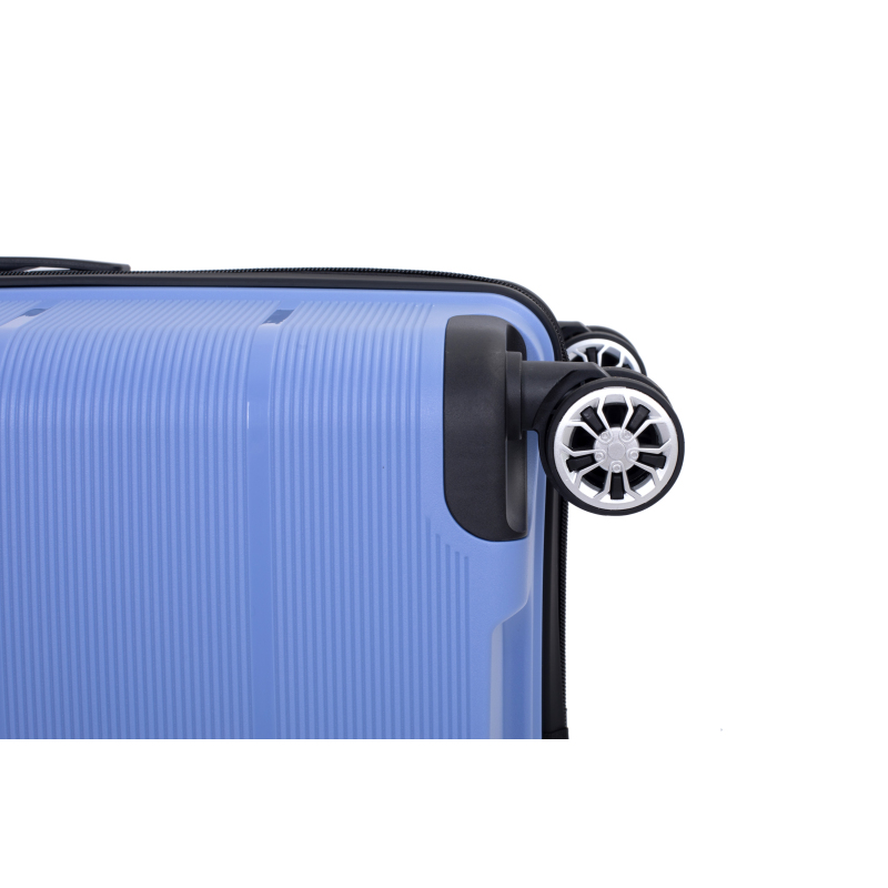 Hardshell Suitcase Double Spinner Wheels PP Luggage Sets Lightweight Durable Suitcase with TSA Lock,3-Piece Set (20/24/28) , Purplish Blue
