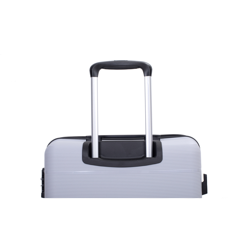 Maleta rígida con ruedas giratorias dobles, juegos de equipaje de PP, maleta ligera y duradera con cerradura TSA, juego de 3 piezas (20/24/28), color plateado