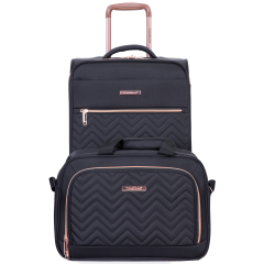 Travelhouse 2 Piece Carry On Luggage Softside Lightweight Suitcase with Spinner Wheels