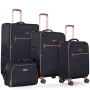 Travelhouse 4 Piece Luggage Set Softside Expandable Lightweight Suitcase with Double Spinner Wheels