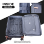 Travelhouse 4 Piece Luggage Set Softside Expandable Lightweight Suitcase with Double Spinner Wheels