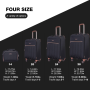Travelhouse 4 Piece Luggage Set Softside Expandable Lightweight Suitcase with Double Spinner Wheels