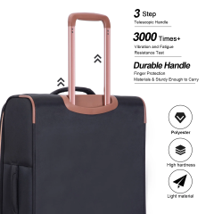 Travelhouse 4 Piece Luggage Set Softside Expandable Lightweight Suitcase with Double Spinner Wheels