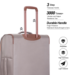 Travelhouse 4 Piece Luggage Set Softside Expandable Lightweight Suitcase with Double Spinner Wheels