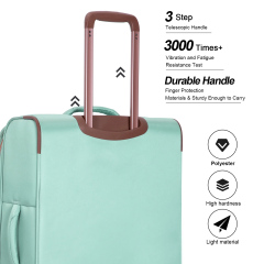 Travelhouse 4 Piece Luggage Set Softside Expandable Lightweight Suitcase with Double Spinner Wheels