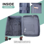 Travelhouse 4 Piece Luggage Set Softside Expandable Lightweight Suitcase with Double Spinner Wheels