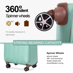 Travelhouse 4 Piece Luggage Set Softside Expandable Lightweight Suitcase with Double Spinner Wheels