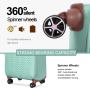 Travelhouse 4 Piece Luggage Set Softside Expandable Lightweight Suitcase with Double Spinner Wheels