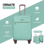Travelhouse 4 Piece Luggage Set Softside Expandable Lightweight Suitcase with Double Spinner Wheels