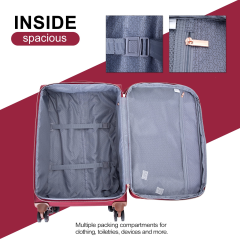 Travelhouse 4 Piece Luggage Set Softside Expandable Lightweight Suitcase with Double Spinner Wheels