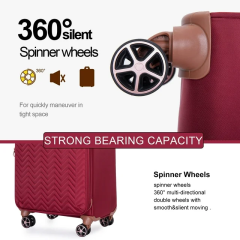 Travelhouse 4 Piece Luggage Set Softside Expandable Lightweight Suitcase with Double Spinner Wheels