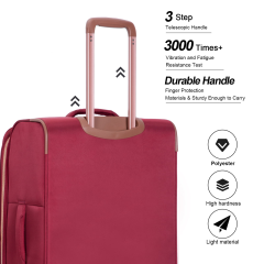Travelhouse 4 Piece Luggage Set Softside Expandable Lightweight Suitcase with Double Spinner Wheels