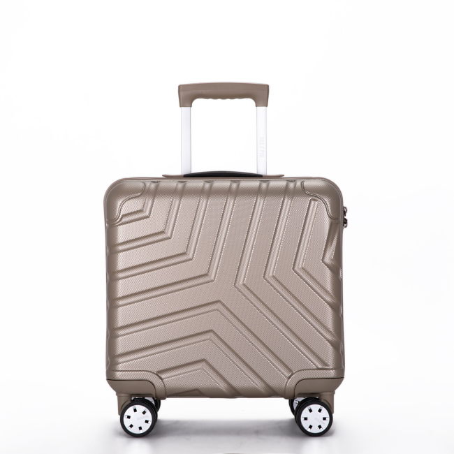 Pure PC 16" Hard Case Luggage Computer Case With Universal Silent Aircraft Wheels Gold