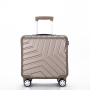 Pure PC 16" Hard Case Luggage Computer Case With Universal Silent Aircraft Wheels Gold