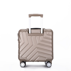 Pure PC 16" Hard Case Luggage Computer Case With Universal Silent Aircraft Wheels Gold