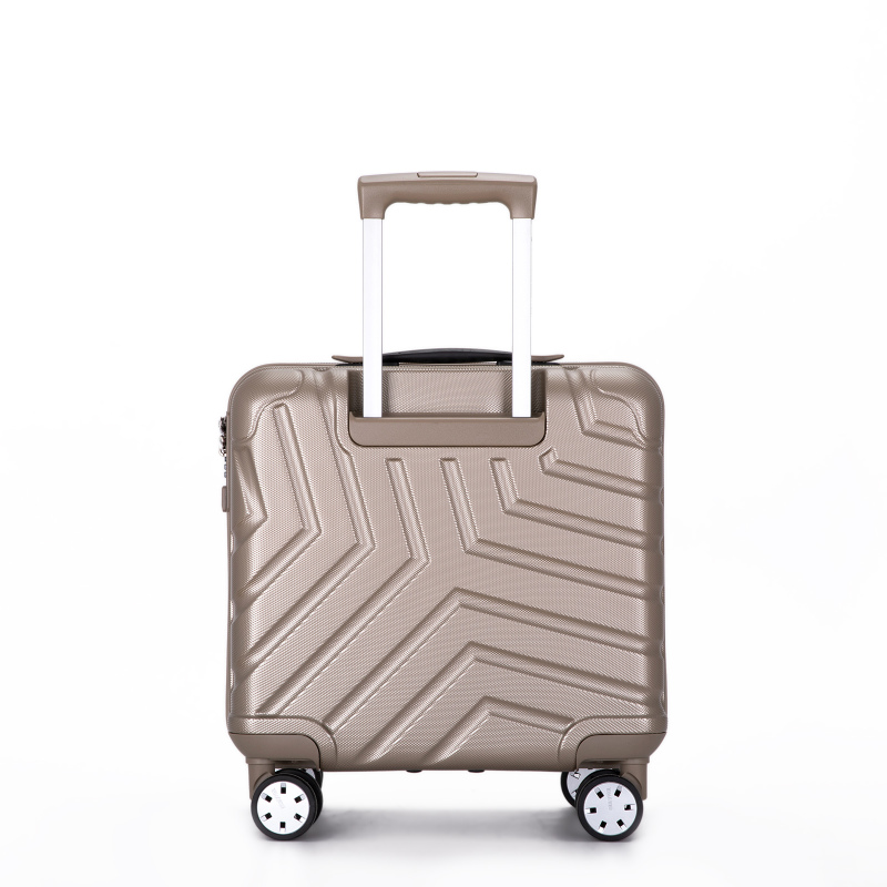 Pure PC 16" Hard Case Luggage Computer Case With Universal Silent Aircraft Wheels Gold