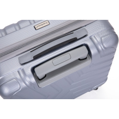 Pure PC 16" Hard Case Luggage Computer Case With Universal Silent Aircraft Wheels Silver