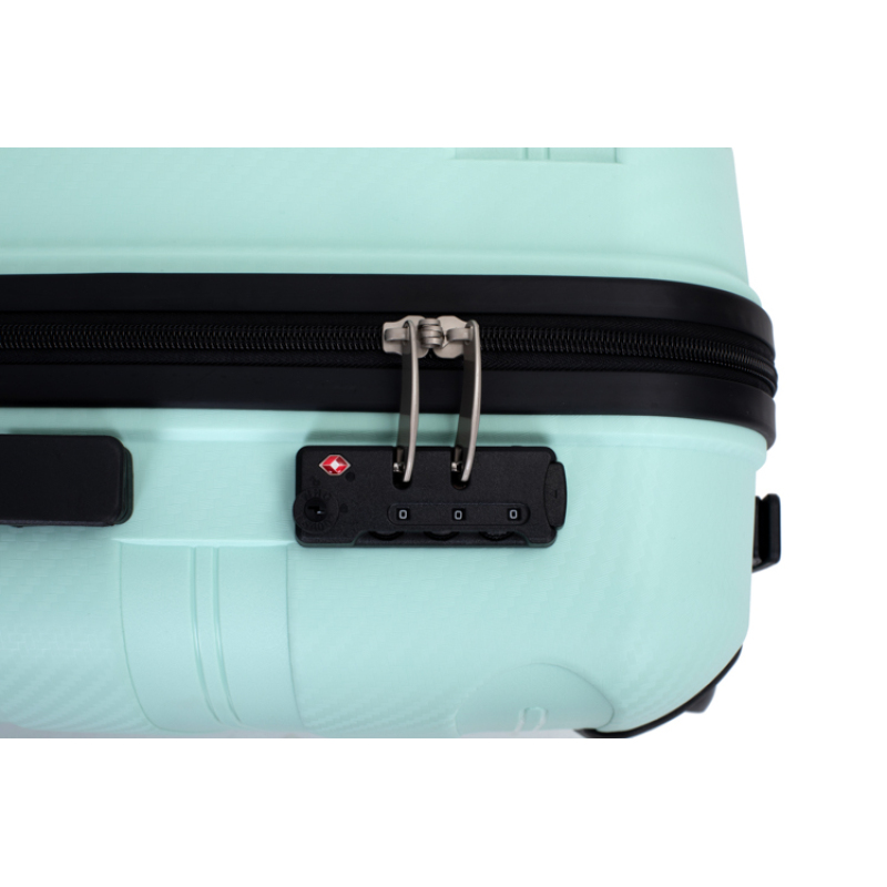 Hardshell Suitcase Spinner Wheels PP Luggage Sets Lightweight Durable Suitcase with TSA Lock,3-Piece Set (20/24/28) ,Light Green