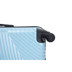 Ensembles de bagages 3 pièces PC + ABS Valise légère avec deux crochets, roulettes pivotantes (20/24/28) Bleu aqua