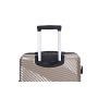 3 Piece Luggage Sets PC+ABS Lightweight Suitcase with Two Hooks, Spinner Wheels, (20/24/28) Gold 