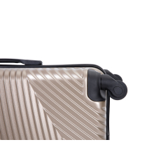 Ensembles de bagages 3 pièces PC + ABS, valise légère avec deux crochets, roues pivotantes, (20/24/28) doré