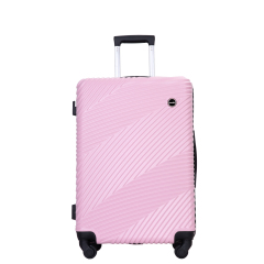 Tripcomp Luggage 3 Piece Set,Suitcase with Spinner Wheels Hardside Lightweight Luggage 20in24in28in.(Pink)