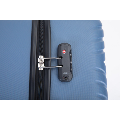 luggage 4-piece ABS lightweight suitcase with rotating wheels, 24 inch and 28 inch with TSA lock, (16/20/24/28) Blue