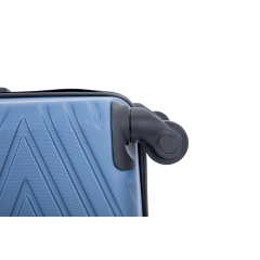 luggage 4-piece ABS lightweight suitcase with rotating wheels, 24 inch and 28 inch with TSA lock, (16/20/24/28) Blue