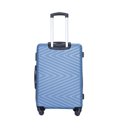 luggage 4-piece ABS lightweight suitcase with rotating wheels, 24 inch and 28 inch with TSA lock, (16/20/24/28) Blue