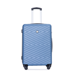 luggage 4-piece ABS lightweight suitcase with rotating wheels, 24 inch and 28 inch with TSA lock, (16/20/24/28) Blue