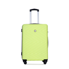 luggage 4-piece ABS lightweight suitcase with rotating wheels, 24 inch and 28 inch with TSA lock, (16/20/24/28) Fluorescent Green