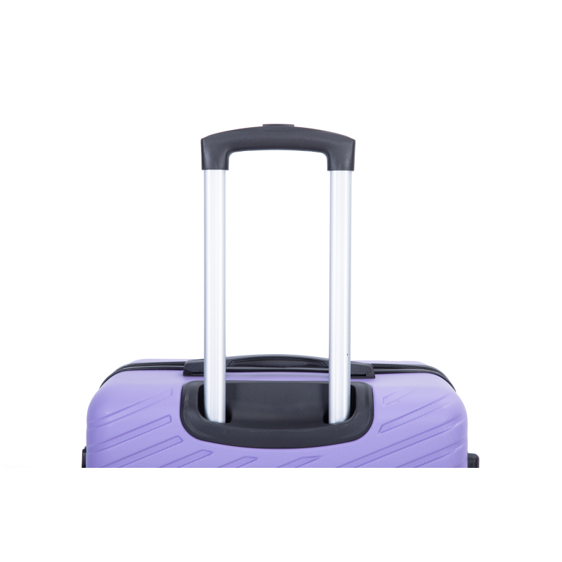 luggage 4-piece ABS lightweight suitcase with rotating wheels, 24 inch and 28 inch with TSA lock, (16/20/24/28) Light Purple