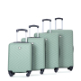 luggage 4-piece ABS lightweight suitcase with rotating wheels, 24 inch and 28 inch with TSA lock, (16/20/24/28) Olive Green
