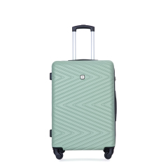 luggage 4-piece ABS lightweight suitcase with rotating wheels, 24 inch and 28 inch with TSA lock, (16/20/24/28) Olive Green