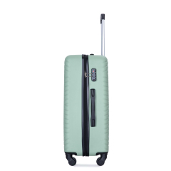 luggage 4-piece ABS lightweight suitcase with rotating wheels, 24 inch and 28 inch with TSA lock, (16/20/24/28) Olive Green