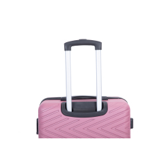 luggage 4-piece ABS lightweight suitcase with rotating wheels, 24 inch and 28 inch with TSA lock, (16/20/24/28) Pink