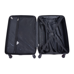 luggage 4-piece ABS lightweight suitcase with rotating wheels, 24 inch and 28 inch with TSA lock, (16/20/24/28) Pink